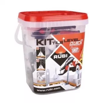 RUBI Tile Level Quick System 2941 – plytelių išlyginimo rinkinys su 100 spaustukų, 100 pleištų ir replėmis