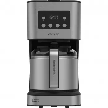 Cecotec Coffee 66 Drop & Thermo Time lašininis kavos virimo aparatas, 1,2 l termosas, 950 W, nerūdijantis plienas/juoda
