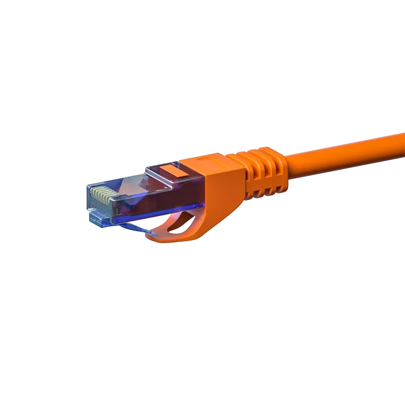 DSIT CAT6a U/UTP 15 m tinklo kabelis, 100% varis, oranžinis