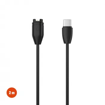 FIXED USB-C į Garmin įkrovimo laidas 2m juodas - Forerunner Fenix Venu Vivoactive Instinct