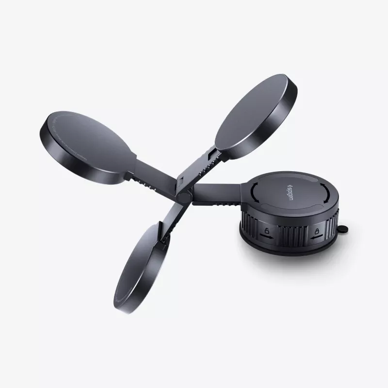 SPIGEN MFT35-1 OneTap Pro MagSafe magnetinis laikiklis automobiliui – prietaisų skydeliui, stiklui ir ekranui, juodas