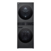 LG ELECTRONICS WashTower WT1210BBF (WiFi) 12kg/10kg Skalbimo ir džiovinimo kombinuotas įrenginys su AI DD™, Steam+ ir ezDispense™ – Black Steel
