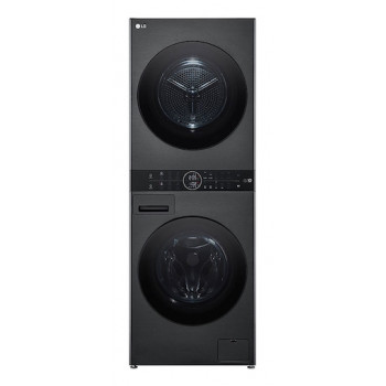 LG ELECTRONICS WashTower WT1210BBF (WiFi) 12kg/10kg Skalbimo ir džiovinimo kombinuotas įrenginys su AI DD™, Steam+ ir ezDispense™ – Black Steel