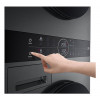 LG ELECTRONICS WashTower WT1210BBF (WiFi) 12kg/10kg Skalbimo ir džiovinimo kombinuotas įrenginys su AI DD™, Steam+ ir ezDispense™ – Black Steel