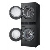 LG ELECTRONICS WashTower WT1210BBF (WiFi) 12kg/10kg Skalbimo ir džiovinimo kombinuotas įrenginys su AI DD™, Steam+ ir ezDispense™ – Black Steel
