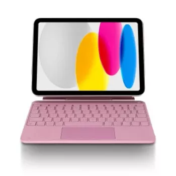 Decoded magnetinis klaviatūros dėklas su jutikline pele iPad 10,9 colio (10 kartos) ir iPad Pro 11 colio – rožinis
