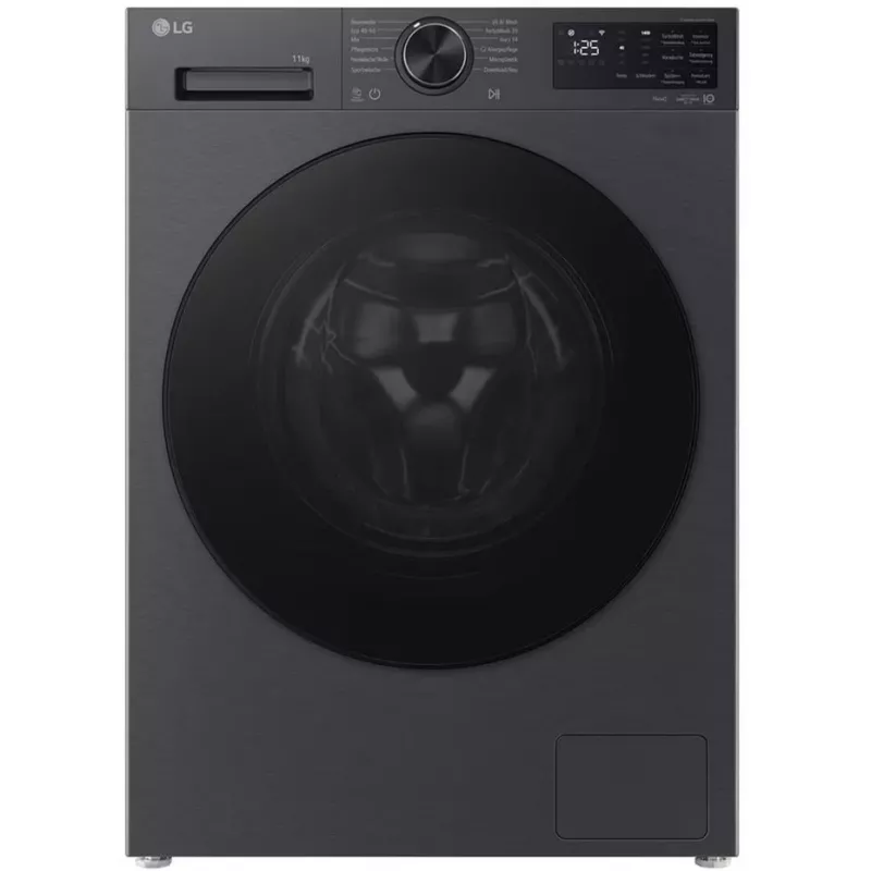 LG F4WX709YB 9 kg priekinio pakrovimo skalbimo mašina su AI DD™, Steam™, Wi-Fi, grafito spalvos