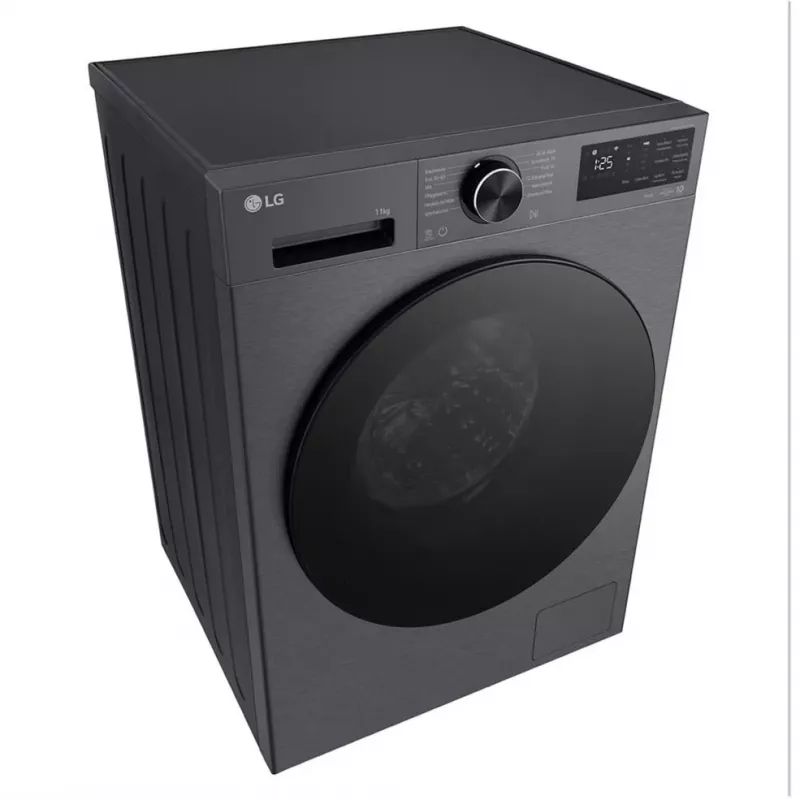 LG F4WX709YB 9 kg priekinio pakrovimo skalbimo mašina su AI DD™, Steam™, Wi-Fi, grafito spalvos