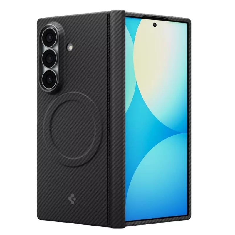 Spigen AirSkin Aramid MagSafe dėklas Samsung Galaxy Z Fold 8 Ultra - matinė juoda