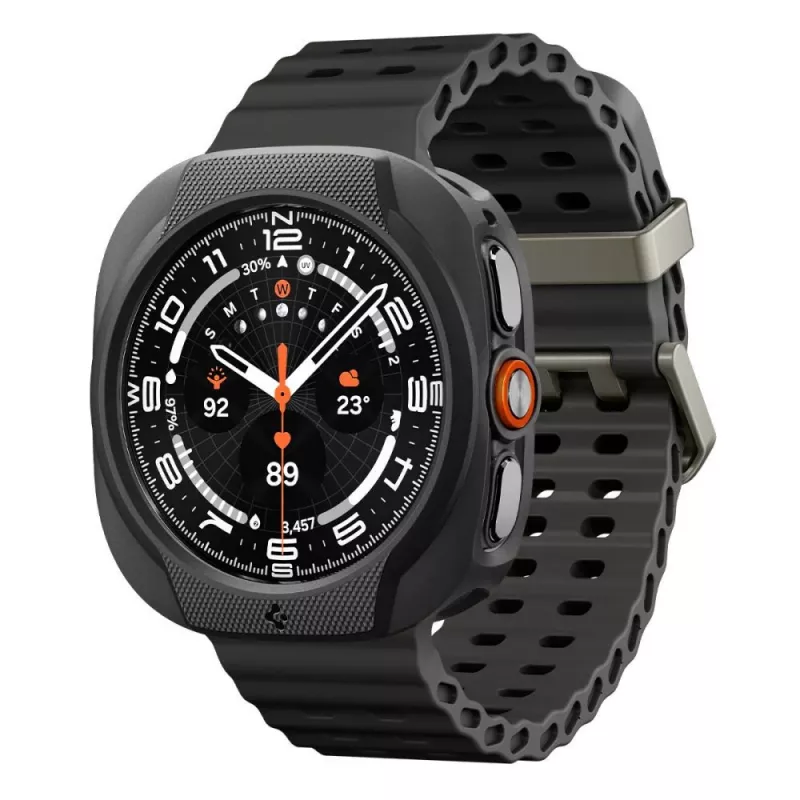 Spigen Liquid Air dėklas, skirtas Samsung Galaxy Watch Ultra 2 2026 (47mm) - matinė juoda