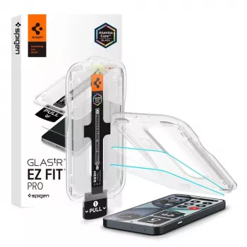 SPIGEN GLAS.tR EZ Fit Pro AC HD 2 vnt. grūdinto stiklo apsauga ekranui, skirta Nothing Phone (2a) – skaidri