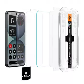 SPIGEN GLAS.tR EZ Fit Pro AC HD 2 vnt. grūdinto stiklo apsauga ekranui, skirta Nothing Phone (2a) – skaidri