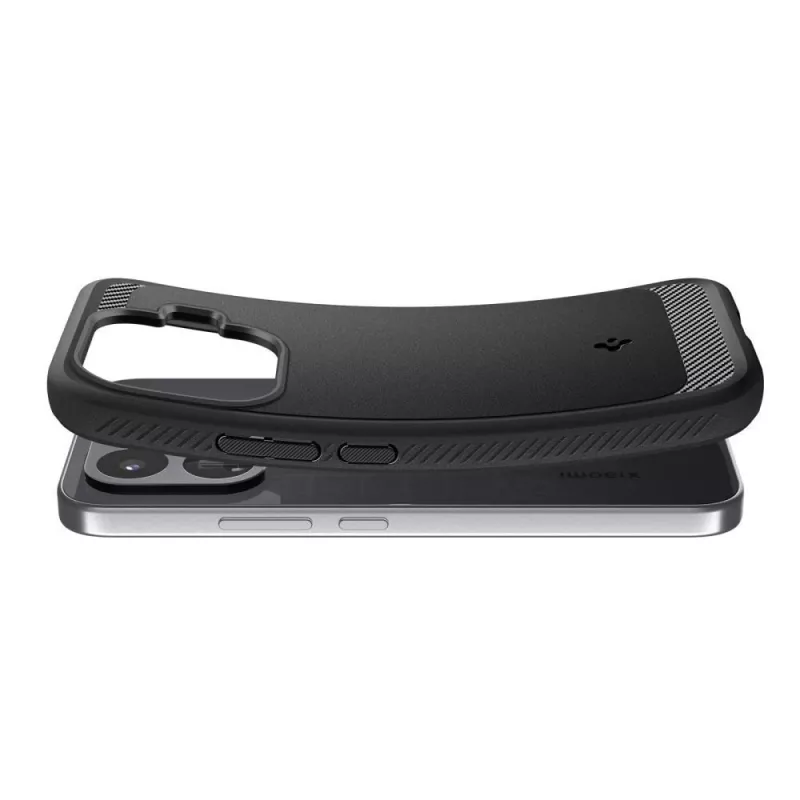 SPIGEN RUGGED ARMOR XIAOMI 13T/13T PRO matinės juodos spalvos dėklas