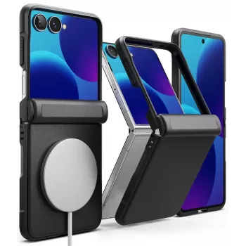 Ringke Onyx Flap Magnetic MagSafe dėklas, skirtas Samsung Galaxy Z Flip 8 - juodas