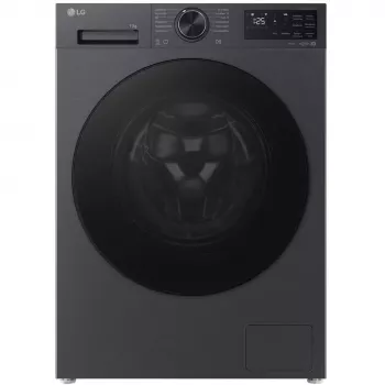 LG F4WX701YB 10,5 kg priekinio pakrovimo skalbimo mašina su AI DD, Steam, Wi-Fi – Black Steel