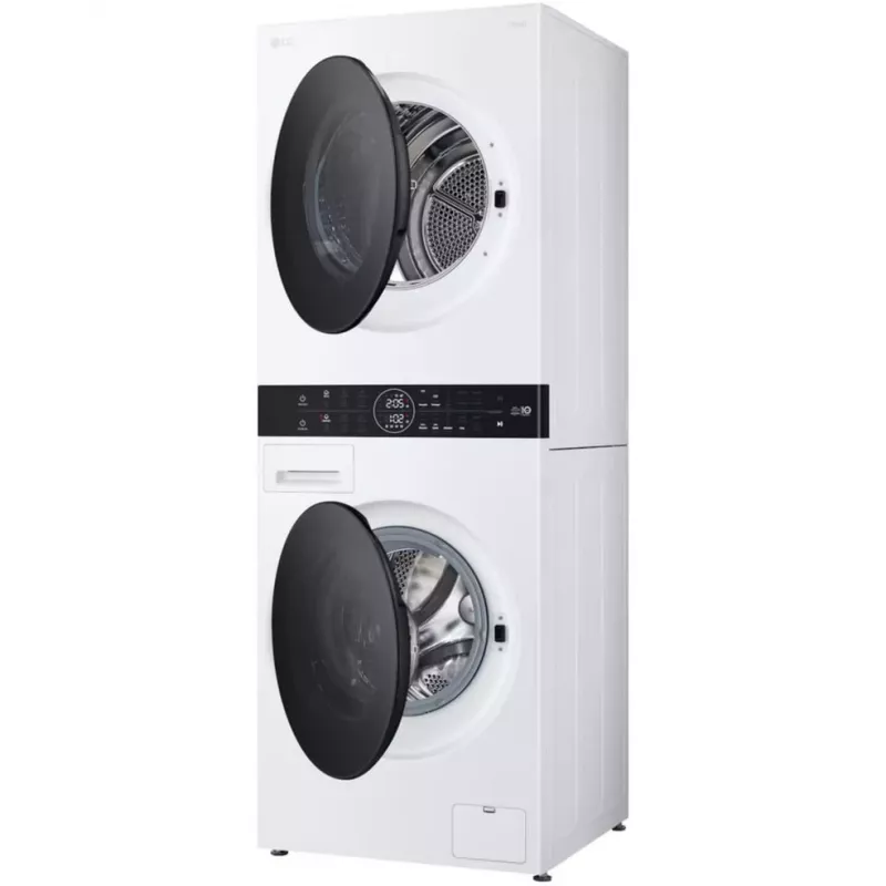 LG WashTower WT1210WWF 12kg skalbimo ir džiovinimo mašina su šilumos siurbliu, balta