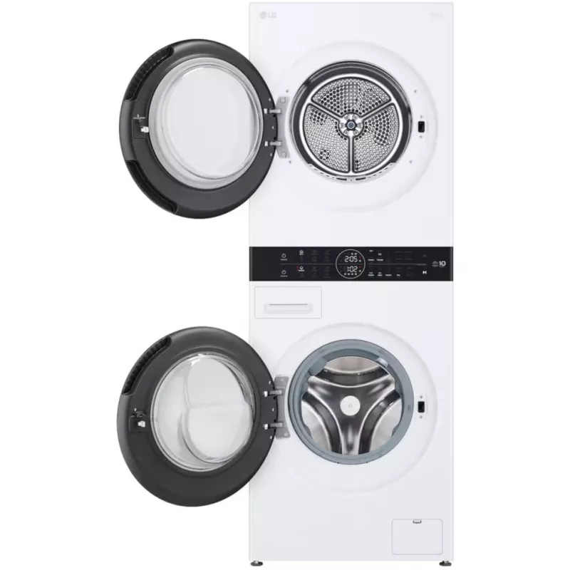 LG WashTower WT1210WWF 12kg skalbimo ir džiovinimo mašina su šilumos siurbliu, balta