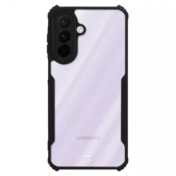 Tactical užpakalinis dangtelis Quantum Stealth Samsung Galaxy A27 5G, permatomas/juodas