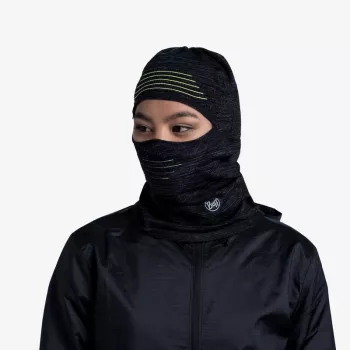 BUFF DryFlx Pro balaclava - juoda, besiūlė, 4 krypčių tempimo, šiluminė, atšvaitais