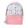 KIDS Wow Holo Holografinė mergaičių mokyklinė kuprinė, didelė A4, rožinė su pomponu - Wow00022