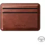 Nomad Card Wallet Horween Leather Olde Dublin - plonas minimalistinis odinis kortelių laikiklis, tamsiai ruda