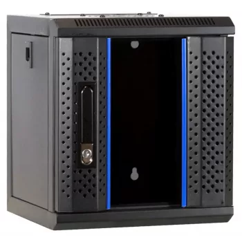 DSIT DS10-3304 10 colių 4U sieninis serverio spintos korpusas su stiklo durimis, 312x310x264 mm, juodas