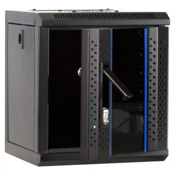 DSIT DS10-3304 10 colių 4U sieninis serverio spintos korpusas su stiklo durimis, 312x310x264 mm, juodas