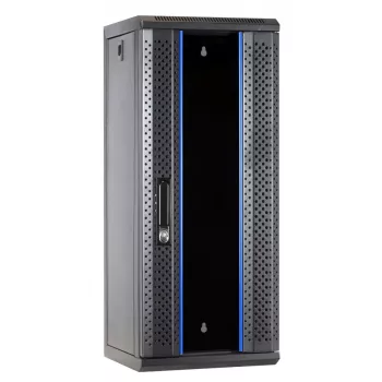 DSIT DS10-3315 15U 10 inch sieninis serverių spintos kabinetas su stiklinėmis durimis, 312x310x752 mm, juodos spalvos