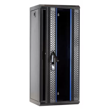 DSIT DS10-3315 15U 10 inch sieninis serverių spintos kabinetas su stiklinėmis durimis, 312x310x752 mm, juodos spalvos