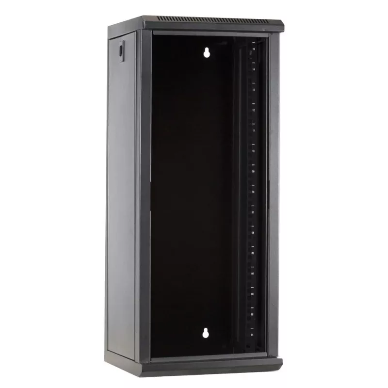 DSIT DS10-3315 15U 10 inch sieninis serverių spintos kabinetas su stiklinėmis durimis, 312x310x752 mm, juodos spalvos