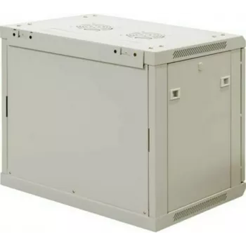 DSIT 9U sieninis serverių spintos su stiklo durimis, balta, 600x450x500 mm