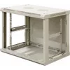 DSIT 9U sieninis serverių spintos su stiklo durimis, balta, 600x450x500 mm