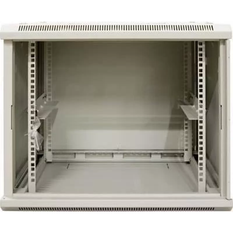 DSIT 9U sieninis serverių spintos su stiklo durimis, balta, 600x450x500 mm