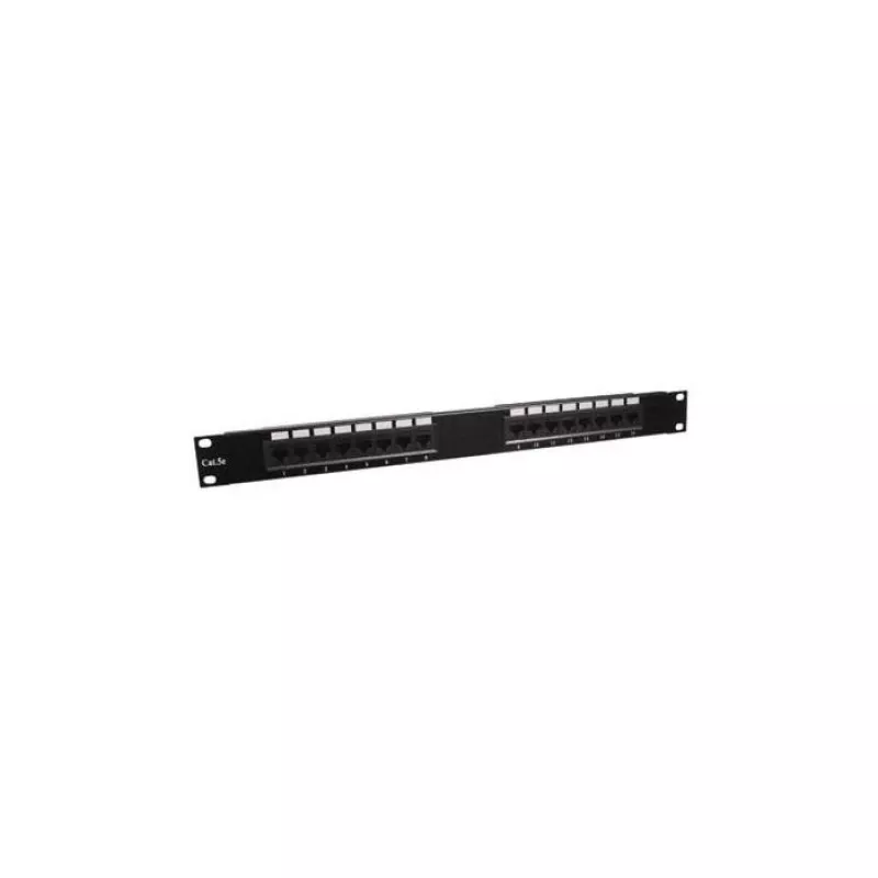 DSIT DS-Patch5-16UTP 19 inch 1U CAT5e UTP 16 prievadų skydelis, juodas