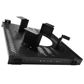 DSIT DS-Cableround 19 inch 1U kabelių tvarkymo skydelis su 5 žiedais, pilkas
