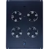 DSIT DS-FT80 4 ventiliatorių serverio stovo aušinimo įrenginys su termostatu 800 mm gylio spintoms, 1U, 230V, juodos spalvos