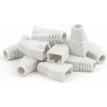 DSIT DANICOM RJ45 apsauginis gaubtėlis baltas - 10 vnt. (DC-RJ45-BOOT-WHITE-10PCE)
