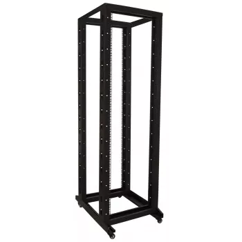 DSIT 42U 19 inch laisvai pastatoma serverio spinta su ratukais, 600x800x2000 mm, juoda, neišardyta