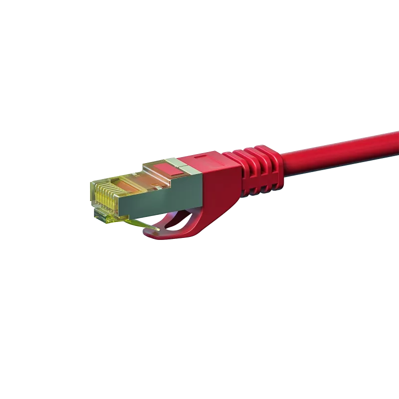 DSIT RJ45 tinklo kabelis S/FTP (PiMF) Cat.7, raudonas, 5 m (DC-75-050)