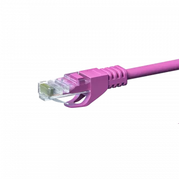 DSIT CAT 5e U/UTP tinklo jungiamasis kabelis, 2 m, rožinis, CCA, RJ45, 1 Gbps, 100 MHz