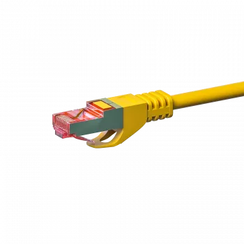 DSIT CAT 6 S/FTP LSOH trumpasis laidų kabelis, 0,5 m, geltonas