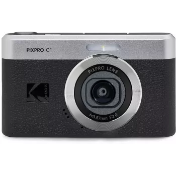 KODAK PixPro C1 juoda kompaktiška skaitmeninė kamera su 16GB SDHC kortele