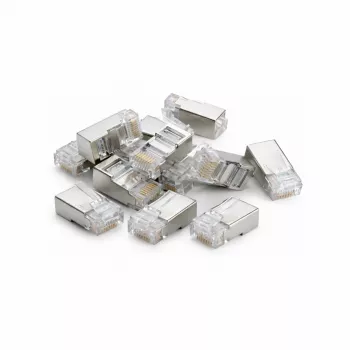 DSIT FTP RJ45 CAT5e tinklo jungtis lanksčiai ir vientisai šerdai - 10 vnt. paketas