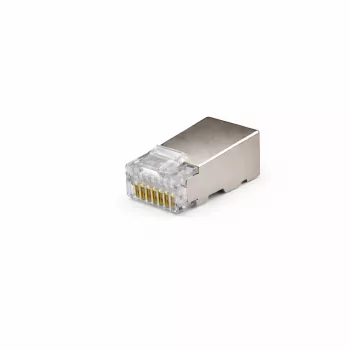 DSIT FTP RJ45 CAT5e tinklo jungtis lanksčiai ir vientisai šerdai - 10 vnt. paketas