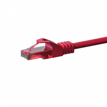 DSIT CAT6 tinklo jungiamasis laidas U/UTP 0,50 m raudonas, 100% varis (DC-65-005)