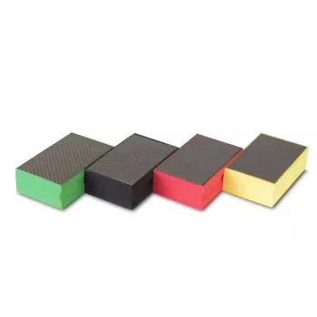 RUBI Polishing Block Grit 60 Coarse (šiurkštus) silicio karbido rankinis šlifavimo blokelis plytelėms, akmeniui ir stiklui, 90 x 55 x 25 mm, juodas