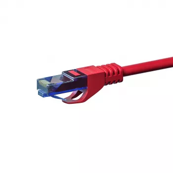 DSIT CAT6a U/UTP 100% vario laidų kabelis, 20 m, raudonas, RJ45 kištukas-kištukas, 10 Gbps, 500 MHz