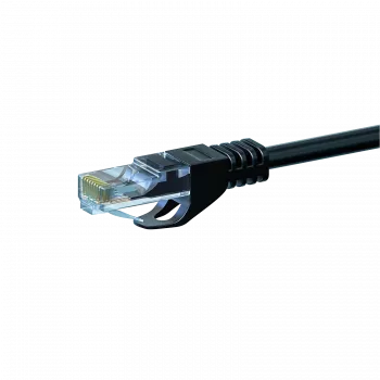 DSIT CAT 6 U/UTP tinklo jungiamasis kabelis, 1 m, juodas, CCA, RJ45
