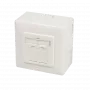 DSIT DC-Wall-Out-STP6-I paviršinio montavimo Cat. 6/Class E ekranuotas dvigubas RJ45 lizdas, dramblio kaulo spalvos