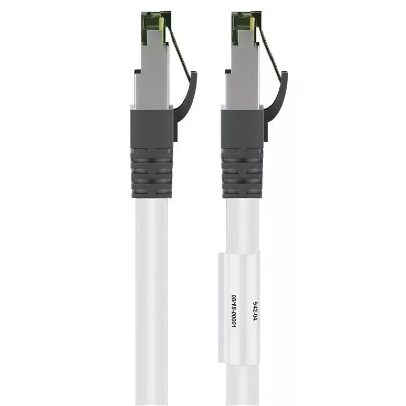 DSIT CAT 8 S/FTP PiMF RJ45 tinklo laidas, baltas, 5m